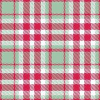 Metallic Ruby Seamless Tartan with Dark Greenish Grey accents Textile Design vector