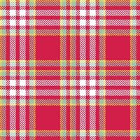 Vivid Ruby and Rich Dull Yellow Seamless Tartan Textile Design vector