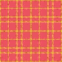 Light Butterscotch Seamless Tartan with Dark Faded Red accents Textile Design vector