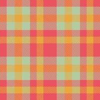Modern Soft Faded Red Seamless Tartan Textile Design vector
