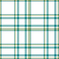 Soft Dark Cyan and Bright White Seamless Tartan Textile Design vector