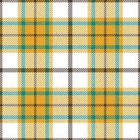 Modern Seamless Tartan in Deep Macaroni And Cheese tones Textile Design vector