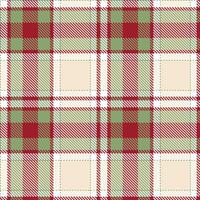 Muted Sage and Muted Rouge Seamless Tartan Textile Design vector