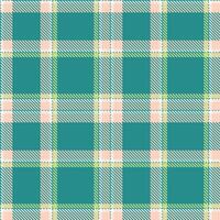 Deep Dark Cyan Seamless Tartan with Dusty White accents Textile Design vector