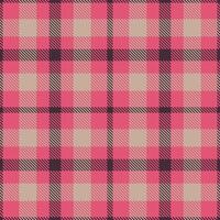 Modern Soft Deep Rose Seamless Tartan Textile Design vector