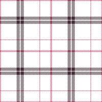 Muted White and Soft Deep Rose Seamless Tartan Textile Design vector