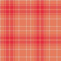 Modern Seamless Tartan in Pale Dark Peach tones Textile Design vector