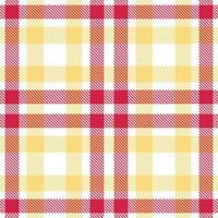 Deep White and Deep Rose Red Seamless Tartan Textile Design vector
