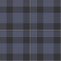 Cool Dark Grey and Soft White Seamless Tartan Textile Design vector
