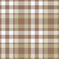 Dusty Brownish Grey and Deep White Seamless Tartan Textile Design Variant 1685 vector