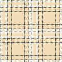 Neon Charcoal and Muted Beige Seamless Tartan Textile Design vector