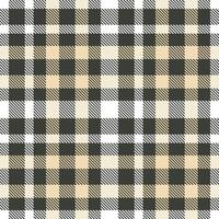 Deep Charcoal and Neon White Seamless Tartan Textile Design vector