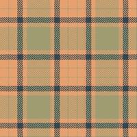 Light Peach and Neon Stone Seamless Tartan Textile Design vector