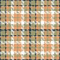 Light Stone and Muted Peach Seamless Tartan Textile Design vector