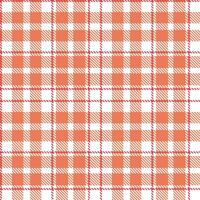 Deep White and Cool Dark Peach Seamless Tartan Textile Design vector