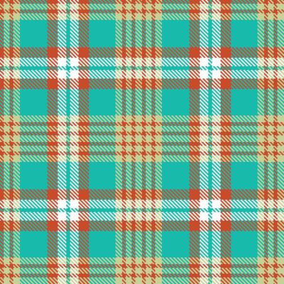 Dusty Rust and Bright Beige Seamless Tartan Textile Design