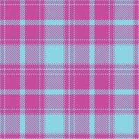 Modern Cool Bright Cyan Seamless Tartan Textile Design vector