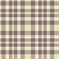 Iridescent Beige and Deep White Seamless Tartan Textile Design vector