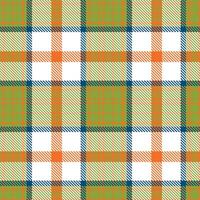 Modern Seamless Tartan in Soft Vomit Green tones Textile Design vector