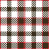 Modern Seamless Tartan in Neon Light Red tones Textile Design vector