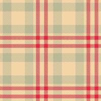 Light Light Peach and Vivid Bland Seamless Tartan Textile Design vector