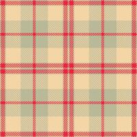 Rich Bland and Neon Neon Red Seamless Tartan Textile Design vector