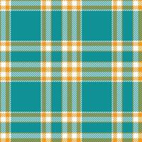 Bright Mango and Deep White Seamless Tartan Textile Design vector