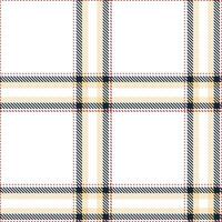 Soft White and Vivid Darkish Red Seamless Tartan Textile Design vector