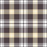 Modern Seamless Tartan in Cool Charcoal Grey tones Textile Design vector