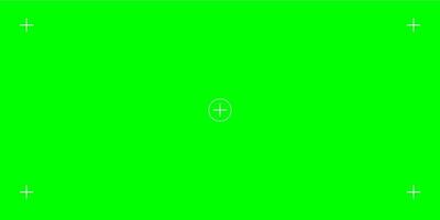 Chroma key green screen with motion tracking markers. illustration for VFX and post-production use. Ideal for filmmakers and editors. vector
