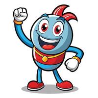 Cartoon character, joyful expression, dynamic pose vector