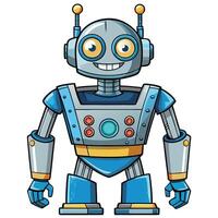 robot illustration white background white background vector