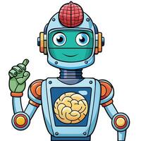 Friendly robot pointing vector