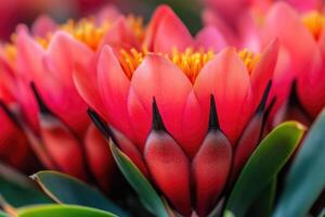 Unique and vibrant rare flowers bloom in a lush garden setting photo