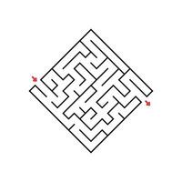 A maze with a red dot in the middle vector