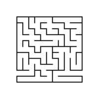 A maze with a square in the middle vector