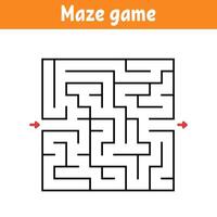 Maze game with red arrow vector