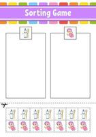 Sorting game for preschoolers with owls and other animals vector