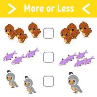 A cartoon bird counting game with different birds vector