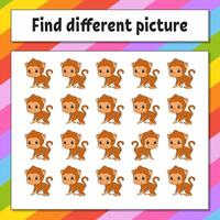 Find different pictures of monkeys vector