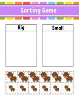Sorting game with cow and sheep vector