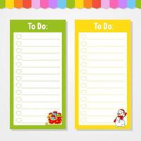 To do list template vector