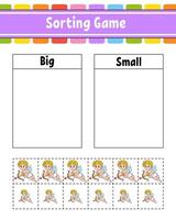 Sorting game with angel and angel vector