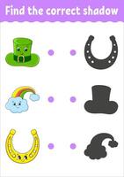 Find the correct shadow, find the correct shadow, find the correct shadow, find the correct shadow vector