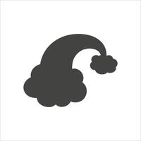 A cloud with a hat on it vector