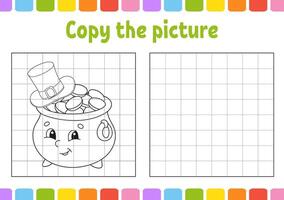 Copy the picture of a pot of gold coins vector