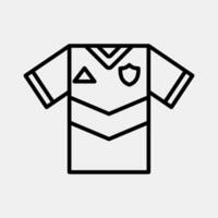Icon jersey. Football and soccer elements. Icon in line style. vector