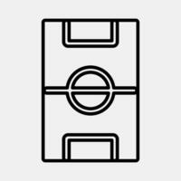 Icon field. Football and soccer elements. Icon in line style. vector