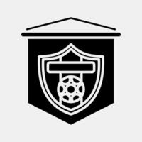 Icon flag. Football and soccer elements. Icon in glyph style. vector