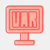 Icon var. Football and soccer elements. Icon in two tone style. vector